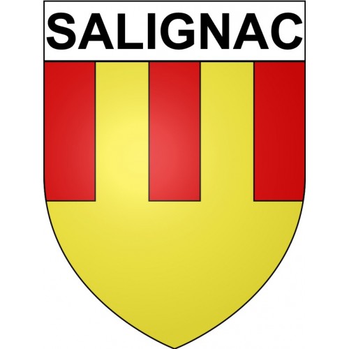 Salignac 33 ville Stickers blason autocollant adhésif