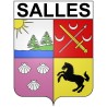Salles 33 ville Stickers blason autocollant adhésif