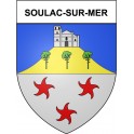 Pegatinas escudo de armas de Soulac-sur-Mer adhesivo de la etiqueta engomada