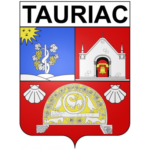 Pegatinas escudo de armas de Bazas adhesivo de la etiqueta engomada