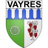 Vayres 33 ville Stickers blason autocollant adhésif