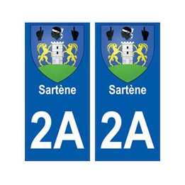 2A Sartène blason autocollant plaque stickers ville