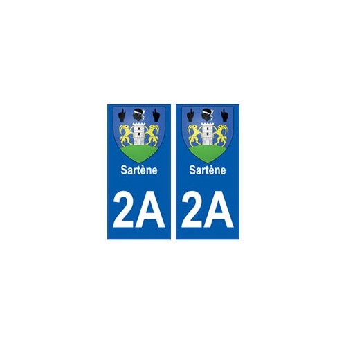 2A Sartène blason autocollant plaque stickers ville