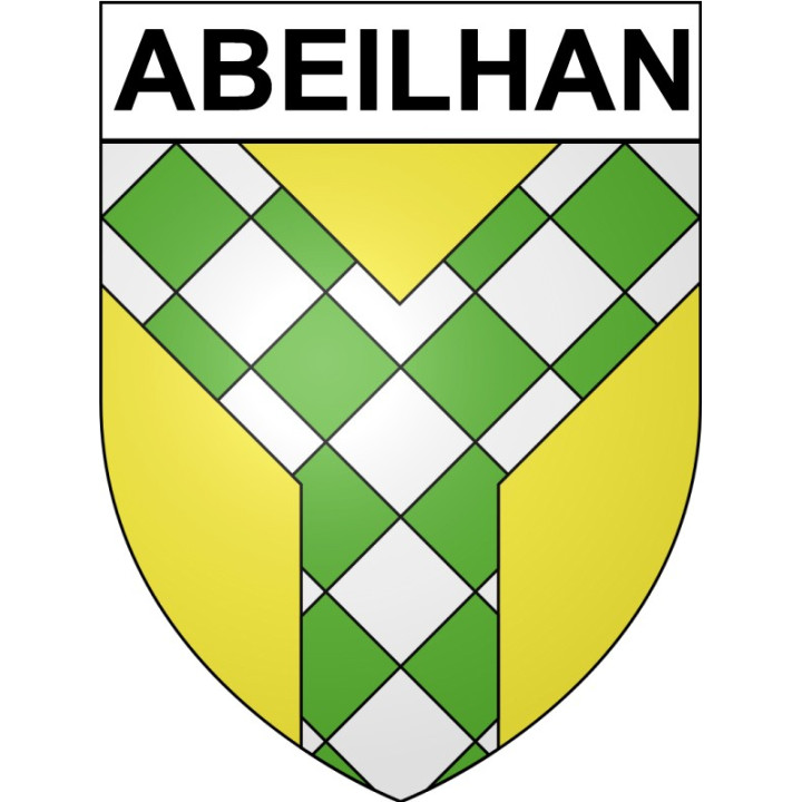 Abeilhan 34 ville Stickers blason autocollant adhésif