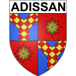Adissan 34 ville Stickers blason autocollant adhésif