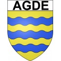 Agde Sticker wappen, gelsenkirchen, augsburg, klebender aufkleber