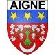 Aigne 34 ville Stickers blason autocollant adhésif