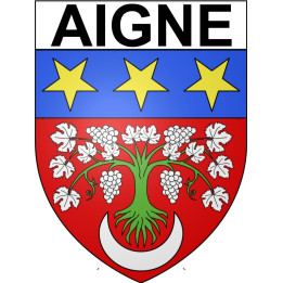 Aigne 34 ville Stickers blason autocollant adhésif