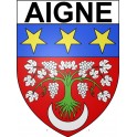 Aigne 34 ville Stickers blason autocollant adhésif