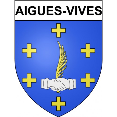 Aigues-Vives 34 ville Stickers blason autocollant adhésif