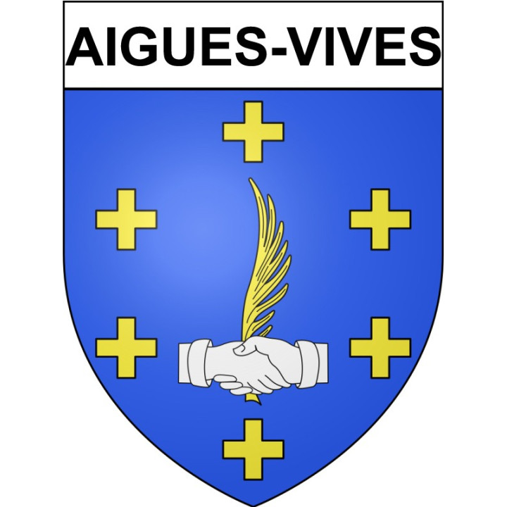 Aigues-Vives 34 ville Stickers blason autocollant adhésif