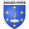 Aigues-Vives 34 ville Stickers blason autocollant adhésif