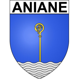 Aniane 34 ville Stickers blason autocollant adhésif