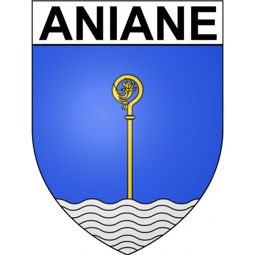 Aniane 34 ville Stickers blason autocollant adhésif