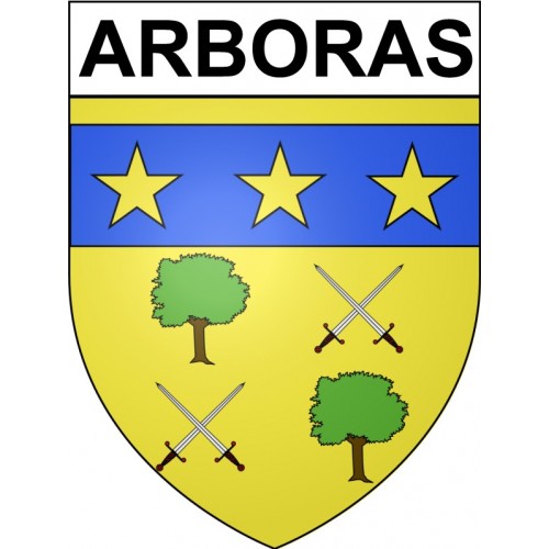 Arboras 34 ville Stickers blason autocollant adhésif