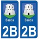 2B Bastia autocollant plaque blason armoiries stickers ville