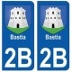 2B Bastia autocollant plaque blason armoiries stickers ville