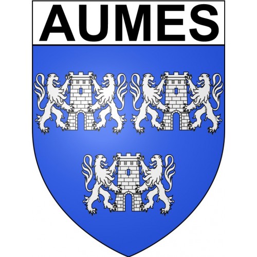 Aumes 34 ville Stickers blason autocollant adhésif