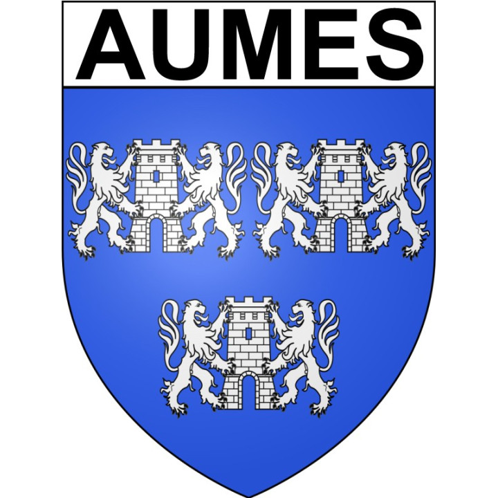 Aumes 34 ville Stickers blason autocollant adhésif