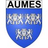Aumes 34 ville Stickers blason autocollant adhésif