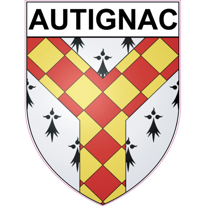 Autignac 34 ville Stickers blason autocollant adhésif
