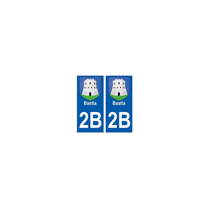 2B Bastia autocollant plaque blason armoiries stickers ville