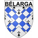 Pegatinas escudo de armas de Bazas adhesivo de la etiqueta engomada