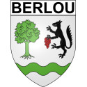 Berlou 34 ville Stickers blason autocollant adhésif
