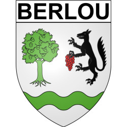 Berlou 34 ville Stickers blason autocollant adhésif