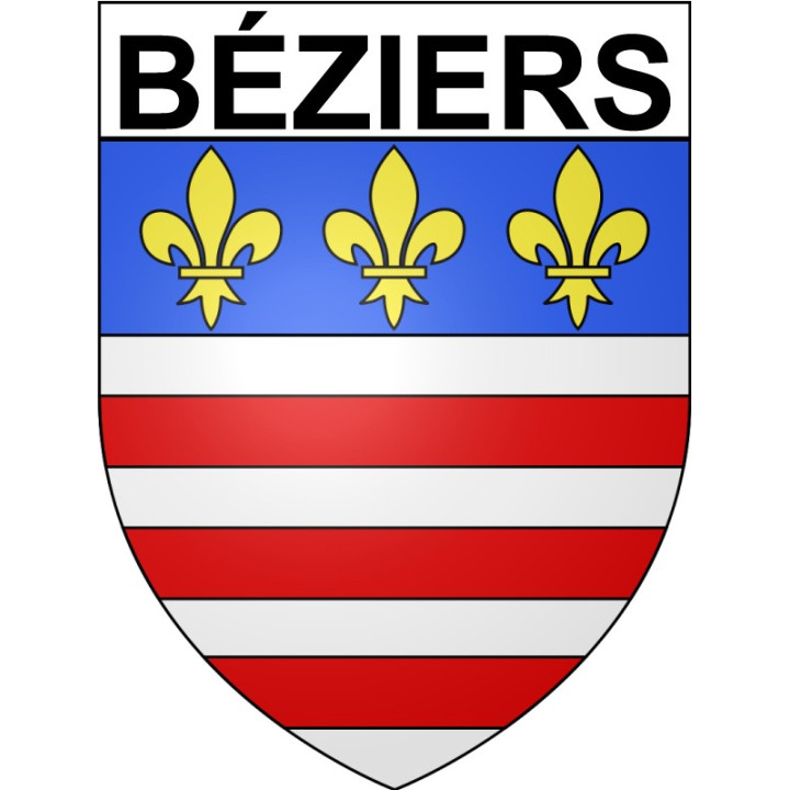 Pegatinas escudo de armas de Bazas adhesivo de la etiqueta engomada