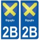 2B Biguglia autocollant plaque blason armoiries stickers ville