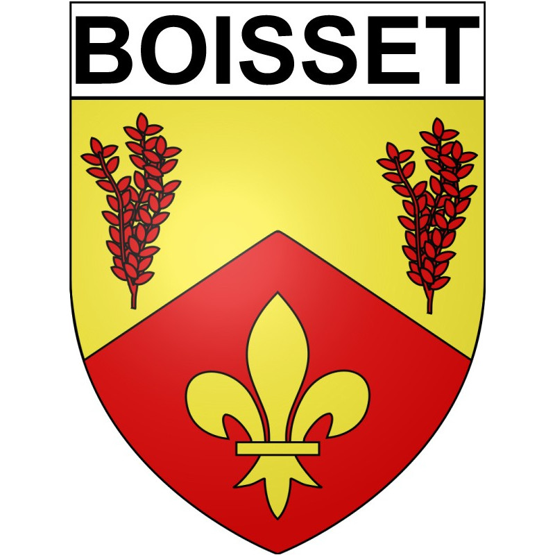 Boisset 34 ville Stickers blason autocollant adhésif