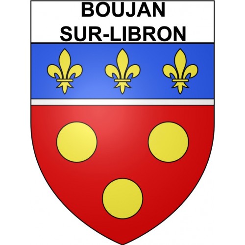 Boujan-sur-Libron 34 ville Stickers blason autocollant adhésif