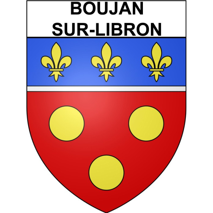 Boujan-sur-Libron 34 ville Stickers blason autocollant adhésif