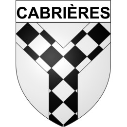 Cabrières 34 ville Stickers blason autocollant adhésif