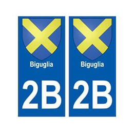 2B Biguglia autocollant plaque blason armoiries stickers ville