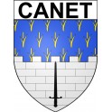 Canet 34 ville Stickers blason autocollant adhésif