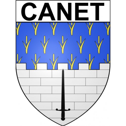 Canet 34 ville Stickers blason autocollant adhésif