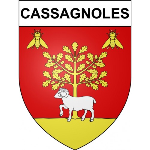 Cassagnoles 34 ville Stickers blason autocollant adhésif
