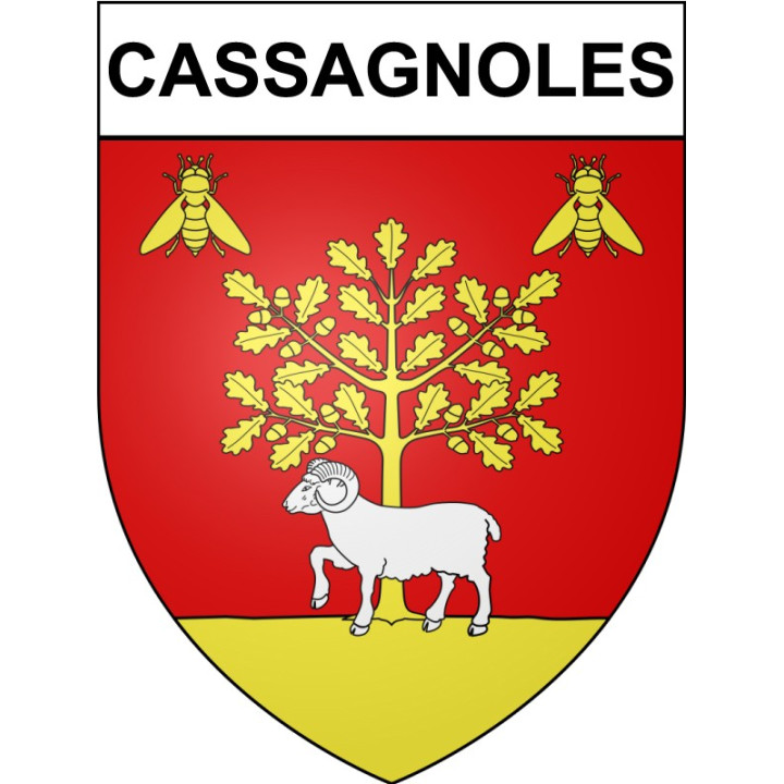Pegatinas escudo de armas de Bazas adhesivo de la etiqueta engomada