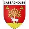 Cassagnoles 34 ville Stickers blason autocollant adhésif