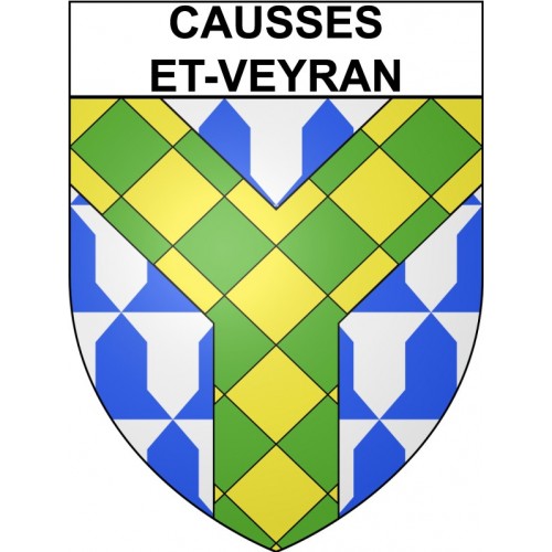 Causses-et-Veyran 34 ville Stickers blason autocollant adhésif