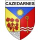 Cazedarnes 34 ville Stickers blason autocollant adhésif