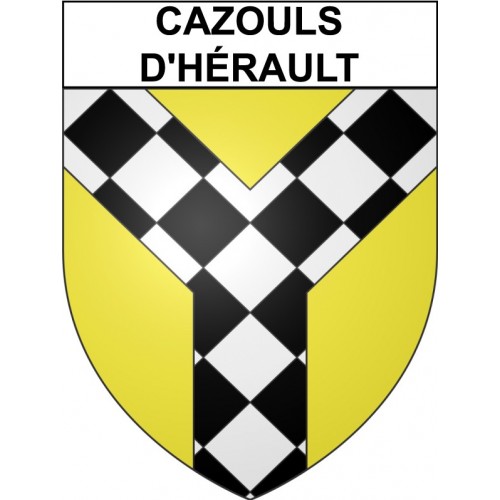 Cazouls-d'Hérault 34 ville Stickers blason autocollant adhésif