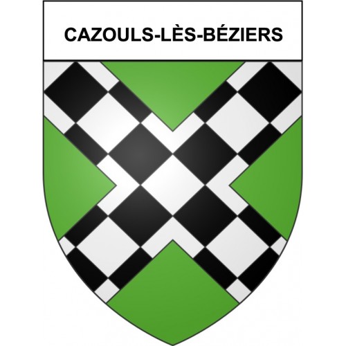 Cazouls-lès-Béziers 34 ville Stickers blason autocollant adhésif