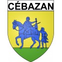 Pegatinas escudo de armas de Bazas adhesivo de la etiqueta engomada