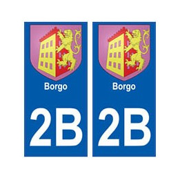 2B Borgo autocollant plaque blason armoiries stickers ville