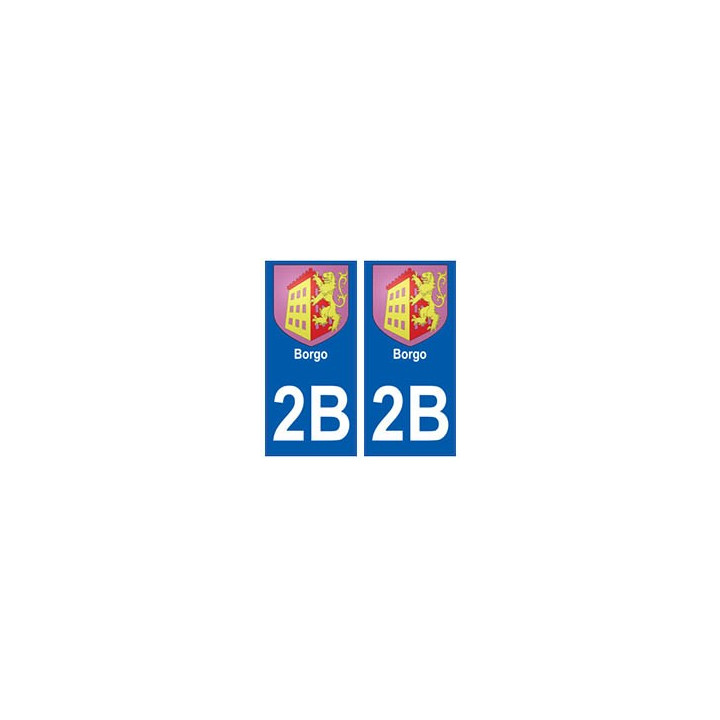 2B Borgo autocollant plaque blason armoiries stickers ville