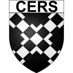 Pegatinas escudo de armas de Bazas adhesivo de la etiqueta engomada
