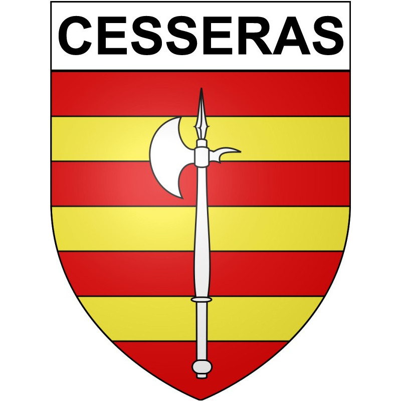 Cesseras 34 ville Stickers blason autocollant adhésif